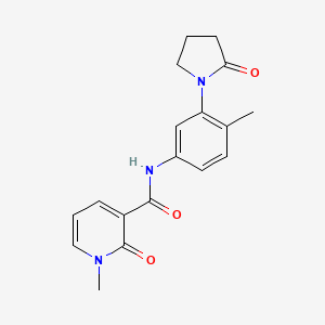 1-methyl-N-(4-methyl-3-(2-oxopyrrolidin-1-yl)phenyl)-2-oxo-1,2-dihydropyridine-3-carboxamide