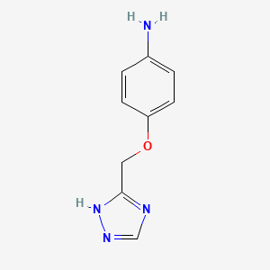molecular formula C9H10N4O B2887565 4-[(4H-1,2,4-triazol-3-yl)methoxy]aniline CAS No. 1340056-35-0