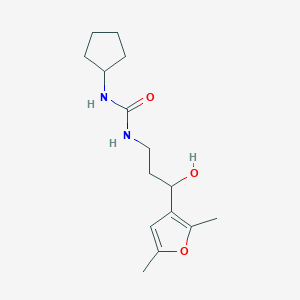 1-Cyclopentyl-3-(3-(2,5-dimethylfuran-3-yl)-3-hydroxypropyl)urea