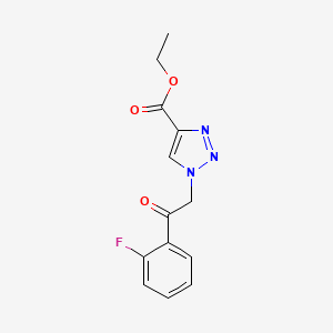 molecular formula C13H12FN3O3 B2887568 ethyl 1-[2-(2-fluorophenyl)-2-oxoethyl]-1H-1,2,3-triazole-4-carboxylate CAS No. 1993139-90-4