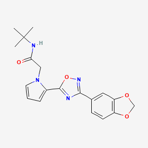 2-{2-[3-(1,3-benzodioxol-5-yl)-1,2,4-oxadiazol-5-yl]-1H-pyrrol-1-yl}-N-tert-butylacetamide