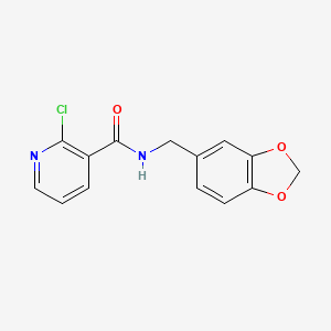 N-(1,3-benzodioxol-5-ylmethyl)-2-chloro-3-pyridinecarboxamide