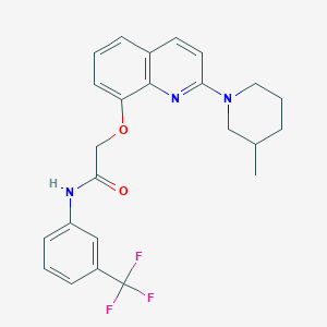 2-((2-(3-methylpiperidin-1-yl)quinolin-8-yl)oxy)-N-(3-(trifluoromethyl)phenyl)acetamide