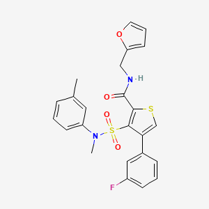 4-(3-fluorophenyl)-N-(2-furylmethyl)-3-{[methyl(3-methylphenyl)amino]sulfonyl}thiophene-2-carboxamide