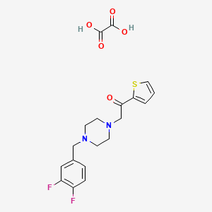 molecular formula C19H20F2N2O5S B2887583 2-(4-(3,4-Difluorobenzyl)piperazin-1-yl)-1-(thiophen-2-yl)ethanone oxalate CAS No. 1351648-03-7