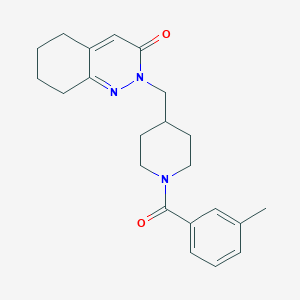 2-[[1-(3-Methylbenzoyl)piperidin-4-yl]methyl]-5,6,7,8-tetrahydrocinnolin-3-one