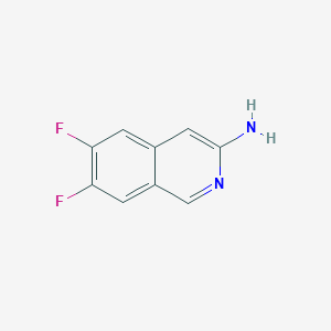 molecular formula C9H6F2N2 B2887589 6,7-Difluoroisoquinolin-3-amine CAS No. 1204701-66-5