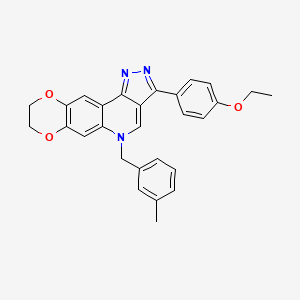 3-(4-ethoxyphenyl)-5-(3-methylbenzyl)-8,9-dihydro-5H-[1,4]dioxino[2,3-g]pyrazolo[4,3-c]quinoline