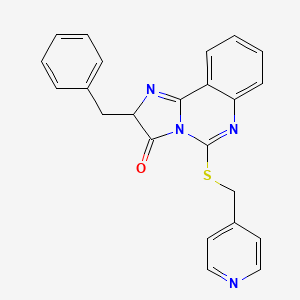 2-benzyl-5-{[(pyridin-4-yl)methyl]sulfanyl}-2H,3H-imidazo[1,2-c]quinazolin-3-one