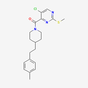 (5-Chloro-2-methylsulfanylpyrimidin-4-yl)-[4-[2-(4-methylphenyl)ethyl]piperidin-1-yl]methanone