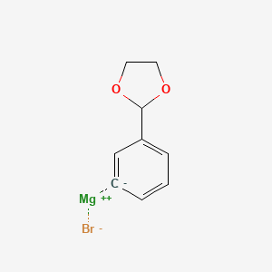 molecular formula C9H9BrMgO2 B2887602 3-(1,3-Dioxolan-2-yl)phenylmagnesium bromide CAS No. 124434-66-8