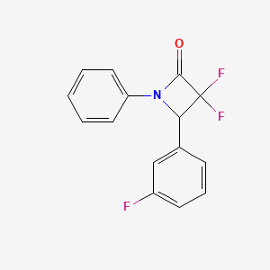 3,3-Difluoro-4-(3-fluorophenyl)-1-phenylazetidin-2-one