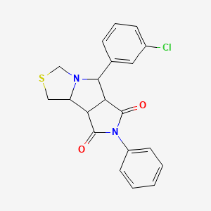 5-(3-chlorophenyl)-7-phenyltetrahydropyrrolo[3',4':3,4]pyrrolo[1,2-c][1,3]thiazole-6,8(1H,7H)-dione