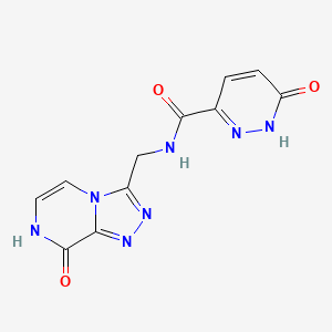 N-((8-hydroxy-[1,2,4]triazolo[4,3-a]pyrazin-3-yl)methyl)-6-oxo-1,6-dihydropyridazine-3-carboxamide