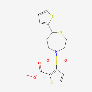 Methyl 3-((7-(thiophen-2-yl)-1,4-thiazepan-4-yl)sulfonyl)thiophene-2-carboxylate