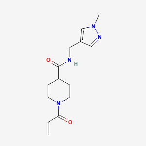 N-[(1-Methylpyrazol-4-yl)methyl]-1-prop-2-enoylpiperidine-4-carboxamide