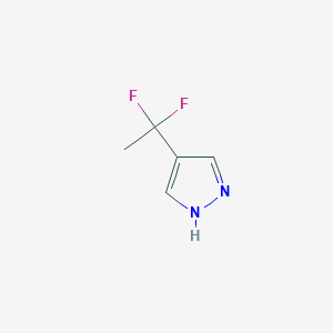 molecular formula C5H6F2N2 B2887621 4-(1,1-Difluoroethyl)-1H-pyrazole CAS No. 1785350-65-3
