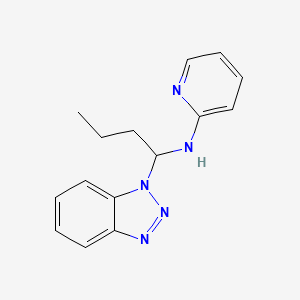 molecular formula C15H17N5 B2887622 N2-[1-(1H-1,2,3-benzotriazol-1-yl)butyl]pyridin-2-amine CAS No. 111184-85-1