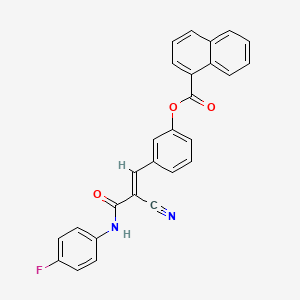 molecular formula C27H17FN2O3 B2887624 [3-[(E)-2-cyano-3-(4-fluoroanilino)-3-oxoprop-1-enyl]phenyl] naphthalene-1-carboxylate CAS No. 380477-82-7