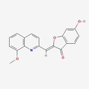 molecular formula C19H13NO4 B2887626 (Z)-6-hydroxy-2-((8-methoxyquinolin-2-yl)methylene)benzofuran-3(2H)-one CAS No. 929339-11-7