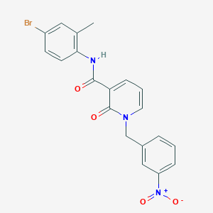 molecular formula C20H16BrN3O4 B2887630 N-(4-bromo-2-methylphenyl)-1-(3-nitrobenzyl)-2-oxo-1,2-dihydropyridine-3-carboxamide CAS No. 941904-26-3