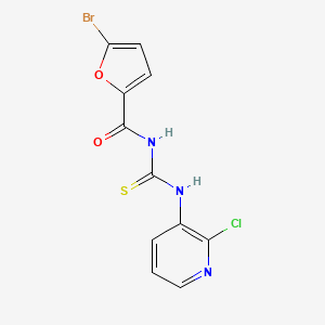 molecular formula C11H7BrClN3O2S B2887632 5-bromo-N-[(2-chloropyridin-3-yl)carbamothioyl]furan-2-carboxamide CAS No. 866014-59-7