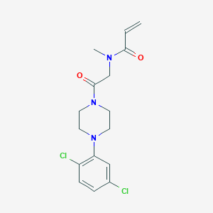 molecular formula C16H19Cl2N3O2 B2887646 N-[2-[4-(2,5-Dichlorophenyl)piperazin-1-yl]-2-oxoethyl]-N-methylprop-2-enamide CAS No. 2198018-92-5