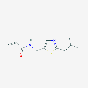 molecular formula C11H16N2OS B2887655 N-{[2-(2-methylpropyl)-1,3-thiazol-5-yl]methyl}prop-2-enamide CAS No. 2305569-79-1