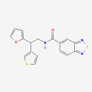 molecular formula C17H13N3O2S2 B2887657 N-[2-(furan-2-yl)-2-(thiophen-3-yl)ethyl]-2,1,3-benzothiadiazole-5-carboxamide CAS No. 2097884-44-9