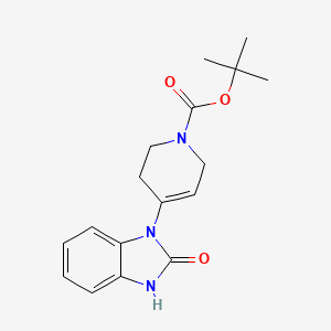 molecular formula C17H21N3O3 B2887658 tert-butyl 4-(2-oxo-2,3-dihydro-1H-1,3-benzodiazol-1-yl)-1,2,3,6-tetrahydropyridine-1-carboxylate CAS No. 834881-66-2