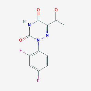 molecular formula C11H7F2N3O3 B2887661 6-乙酰基-2-(2,4-二氟苯基)-1,2,4-三嗪-3,5(2H,4H)-二酮 CAS No. 477854-19-6