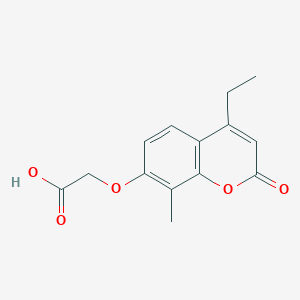 [(4-ethyl-8-methyl-2-oxo-2H-chromen-7-yl)oxy]acetic acid