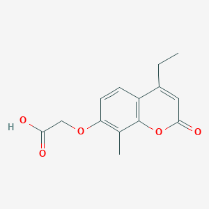 molecular formula C14H14O5 B2887662 [(4-ethyl-8-methyl-2-oxo-2H-chromen-7-yl)oxy]acetic acid CAS No. 428839-65-0