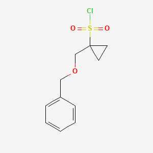 molecular formula C11H13ClO3S B2887663 1-Benzyloxymethyl-cyclopropanesulfonyl chloride CAS No. 1303510-68-0