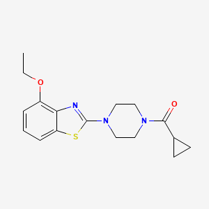molecular formula C17H21N3O2S B2887667 Cyclopropyl(4-(4-ethoxybenzo[d]thiazol-2-yl)piperazin-1-yl)methanone CAS No. 897478-24-9