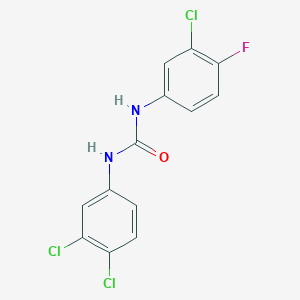 molecular formula C13H8Cl3FN2O B2887672 1-(3-Chloro-4-fluorophenyl)-3-(3,4-dichlorophenyl)urea 