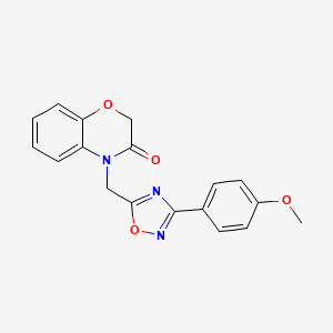 molecular formula C18H15N3O4 B2887676 4-{[3-(4-甲氧基苯基)-1,2,4-恶二唑-5-基]甲基}-2H-1,4-苯并恶嗪-3(4H)-酮 CAS No. 1251580-26-3
