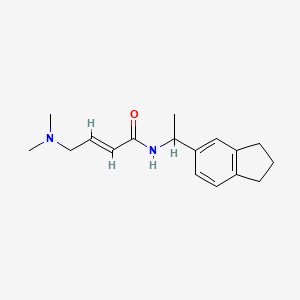 molecular formula C17H24N2O B2887678 (E)-N-[1-(2,3-Dihydro-1H-inden-5-yl)ethyl]-4-(dimethylamino)but-2-enamide CAS No. 2411332-16-4