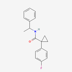 molecular formula C18H18FNO B2887683 1-(4-fluorophenyl)-N-(1-phenylethyl)cyclopropanecarboxamide CAS No. 1091380-74-3