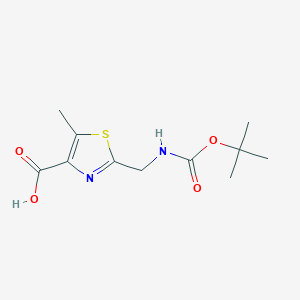 molecular formula C11H16N2O4S B2887685 2-(n-Boc-aminomethyl)-5-methylthiazole-4-carboxylic acid CAS No. 232280-96-5