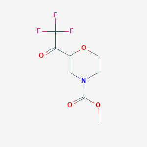 molecular formula C8H8F3NO4 B2887686 methyl 6-(trifluoroacetyl)-3,4-dihydro-2H-oxazine-4-carboxylate CAS No. 2138051-85-9