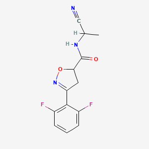 N-(1-cyanoethyl)-3-(2,6-difluorophenyl)-4,5-dihydro-1,2-oxazole-5-carboxamide