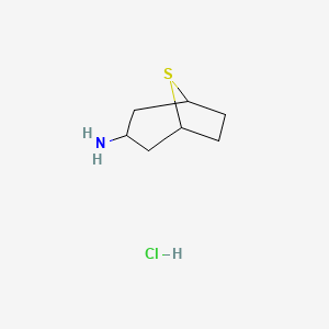 molecular formula C7H14ClNS B2887706 8-Thiabicyclo[3.2.1]octan-3-amine hydrochloride CAS No. 2138205-09-9