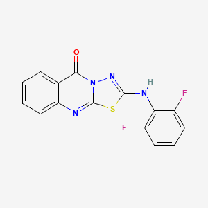molecular formula C15H8F2N4OS B2887708 2-(2,6-Difluoroanilino)-[1,3,4]thiadiazolo[2,3-b]quinazolin-5-one CAS No. 887224-19-3