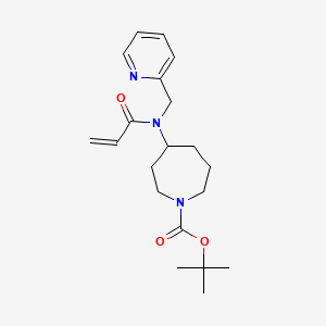 molecular formula C20H29N3O3 B2887709 tert-butyl 4-{N-[(pyridin-2-yl)methyl]prop-2-enamido}azepane-1-carboxylate CAS No. 2094584-90-2