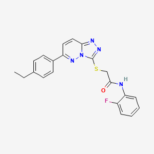 molecular formula C21H18FN5OS B2887710 2-{[6-(4-ethylphenyl)-[1,2,4]triazolo[4,3-b]pyridazin-3-yl]sulfanyl}-N-(2-fluorophenyl)acetamide CAS No. 894049-12-8