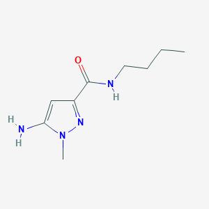 molecular formula C9H16N4O B2887716 5-amino-N-butyl-1-methyl-1H-pyrazole-3-carboxamide CAS No. 1856029-71-4