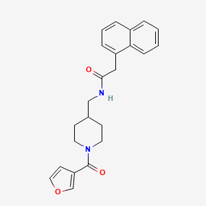 molecular formula C23H24N2O3 B2887717 N-((1-(呋喃-3-羰基)哌啶-4-基)甲基)-2-(萘-1-基)乙酰胺 CAS No. 1396673-80-5
