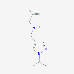 molecular formula C11H19N3 B2887720 (2-Methylprop-2-en-1-yl)({[1-(propan-2-yl)-1H-pyrazol-4-yl]methyl})amine CAS No. 1701880-49-0