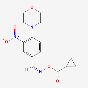molecular formula C15H17N3O5 B2887735 [(Z)-(4-吗啉-4-基-3-硝基苯基)亚甲基氨基]环丙烷甲酸酯 CAS No. 339019-92-0